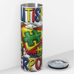 Autism is my Superpower 20oz Skinny Tumbler