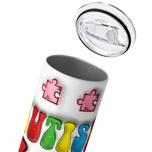 Autism Mom Inflated 20oz Skinny Tumbler