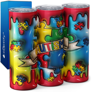 Autism Puzzle 20oz Skinny Tumbler