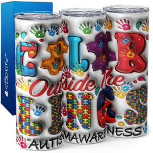 Color Outside the Lines Autism Awareness 20oz Skinny Tumbler