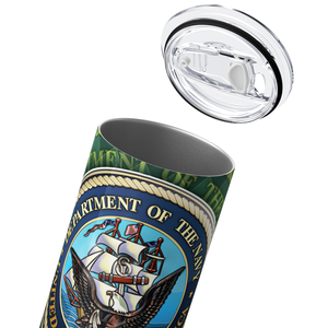 United States Navy Green 20oz Skinny Tumbler