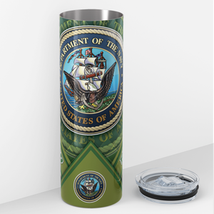 United States Navy Green 20oz Skinny Tumbler