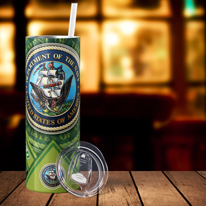 United States Navy Green 20oz Skinny Tumbler