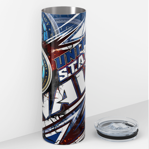 United States Navy 20oz Skinny Tumbler