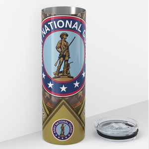 Army National Guard Camouflage 20oz Skinny Tumbler