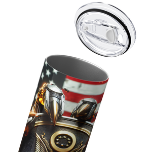 US ARMY American Flag 20oz Skinny Tumbler