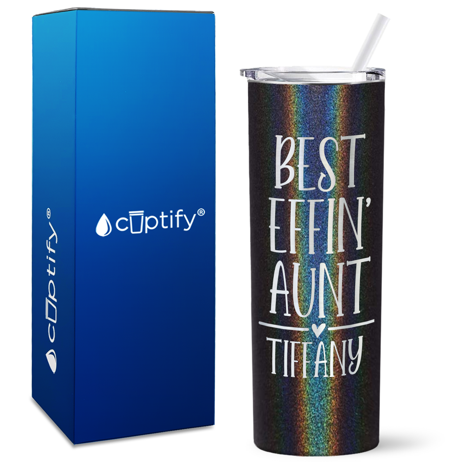 Personalized Best Effin' Aunt 20oz Skinny Tumbler