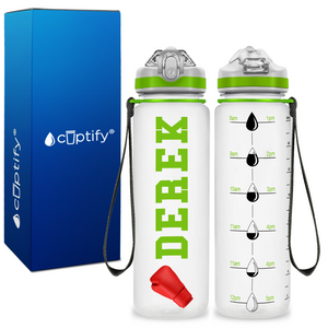 Personalized Boxing on 20 oz Motivational Tracking Water Bottle