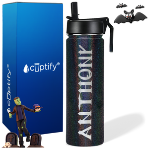 Personalized Creepy Halloween Font on 24oz Wide Mouth