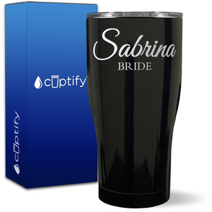 Personalized Bride on 27oz Curve Tumbler