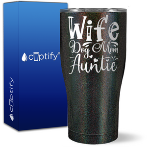 Wife Dog Mom Auntie on 27oz Curve Tumbler