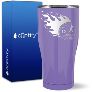 Personalized Baseball Name and Number on 27oz Curve Tumbler