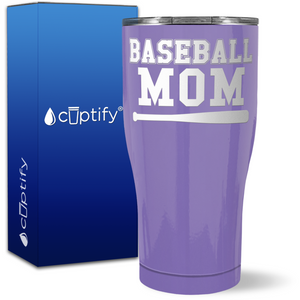 Baseball Mom with Bat on 27oz Curve Tumbler