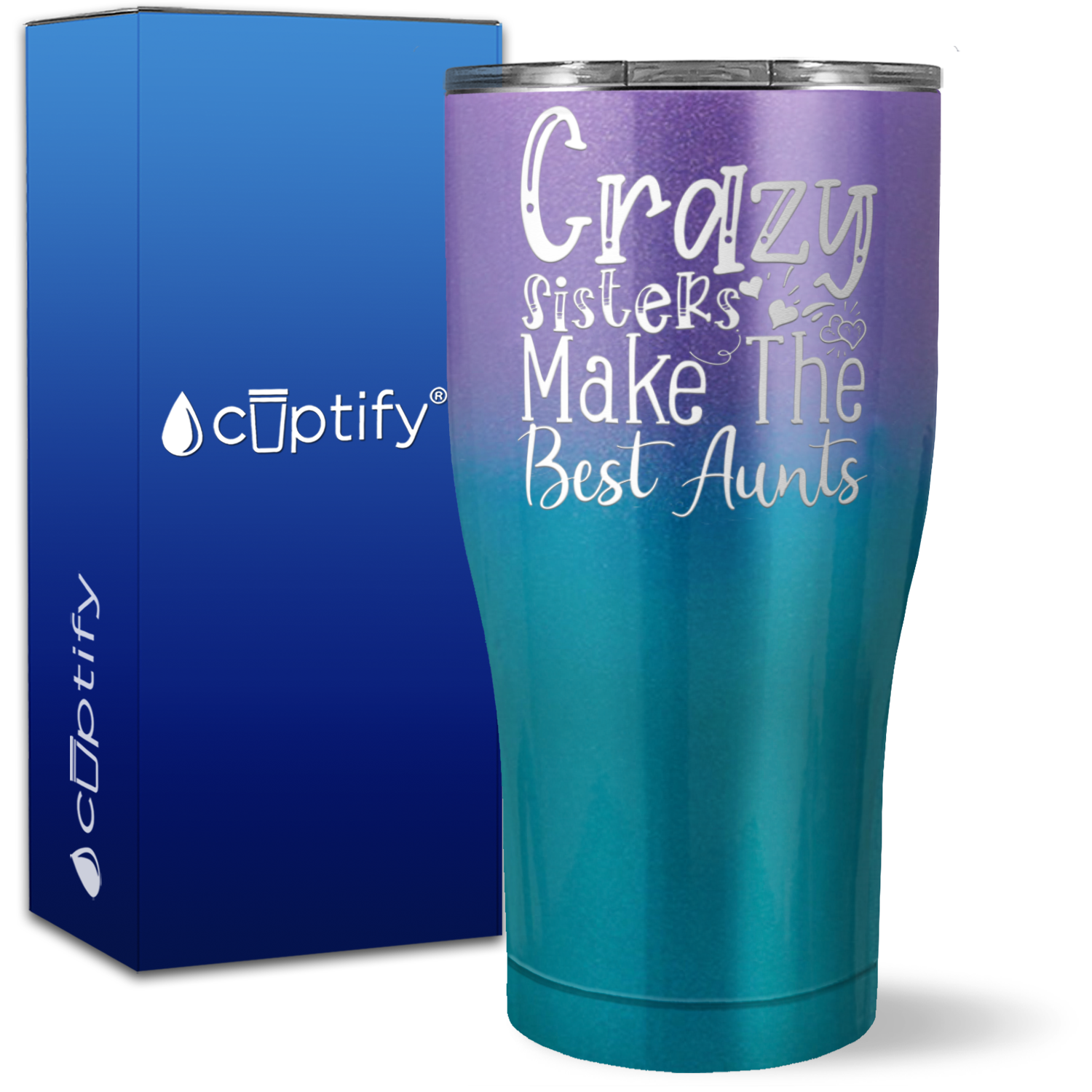 Crazy Sisters Make The Best Aunts on 27oz Curve Tumbler