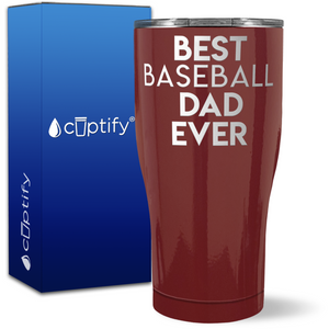 Best Baseball Dad Ever on 27oz Curve Tumbler