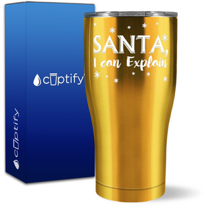 Santa I Can Explain 27oz Curve Tumbler