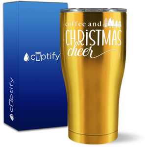 Coffee And Christmas Cheer 27oz Curve Tumbler