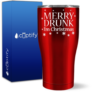 Merry Drunk I'm Christmas 27oz Curve Tumbler