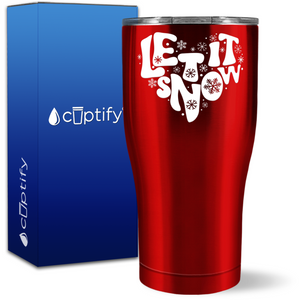 Let it Snow Heart 27oz Curve Tumbler