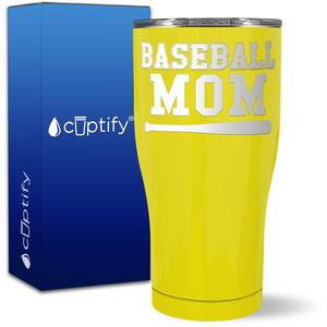 Baseball Mom with Bat on 27oz Curve Tumbler