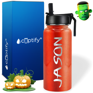 Personalized Scary Halloween Font on 32oz Wide Mouth