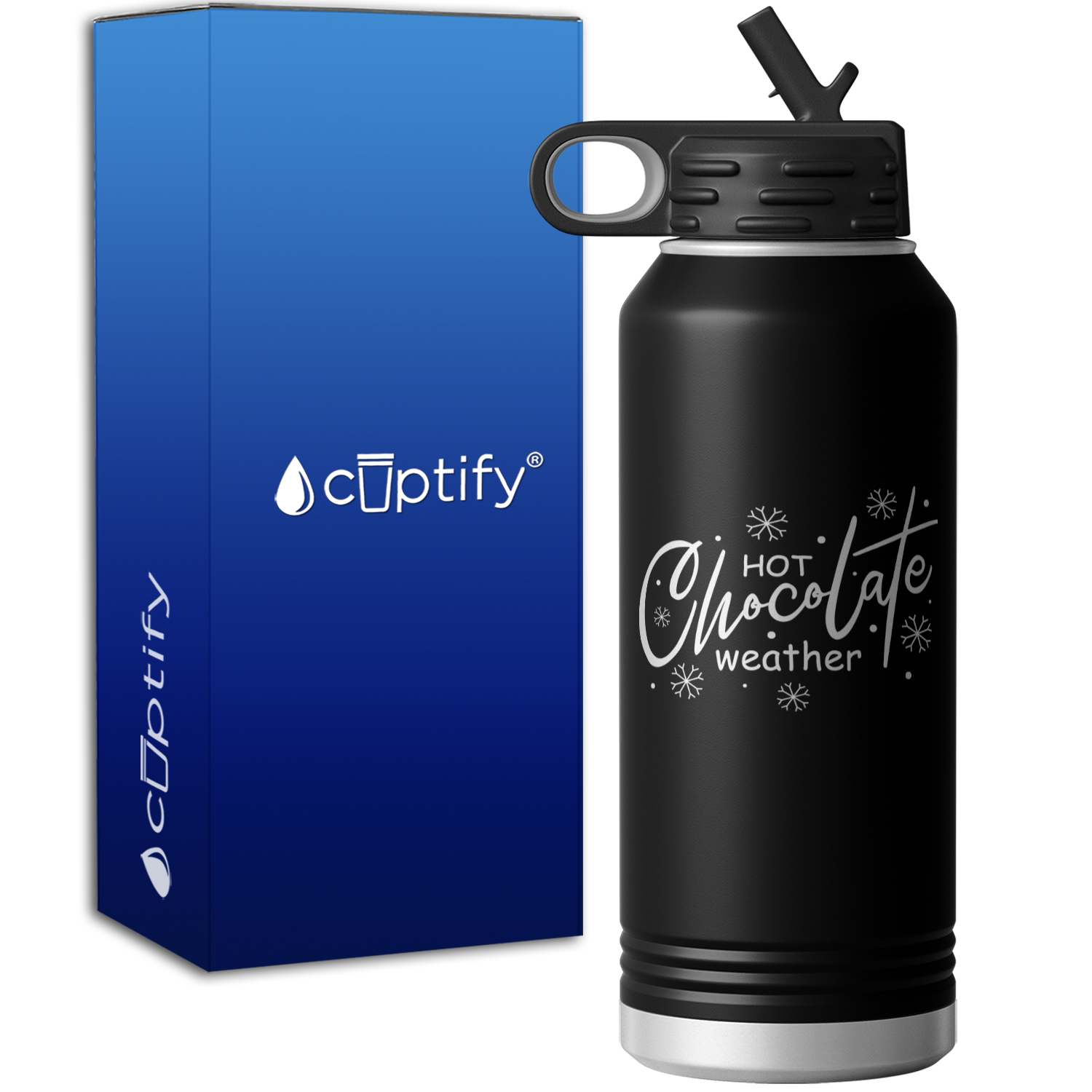 Hot Chocolate Weather 32oz Sport Water Bottle