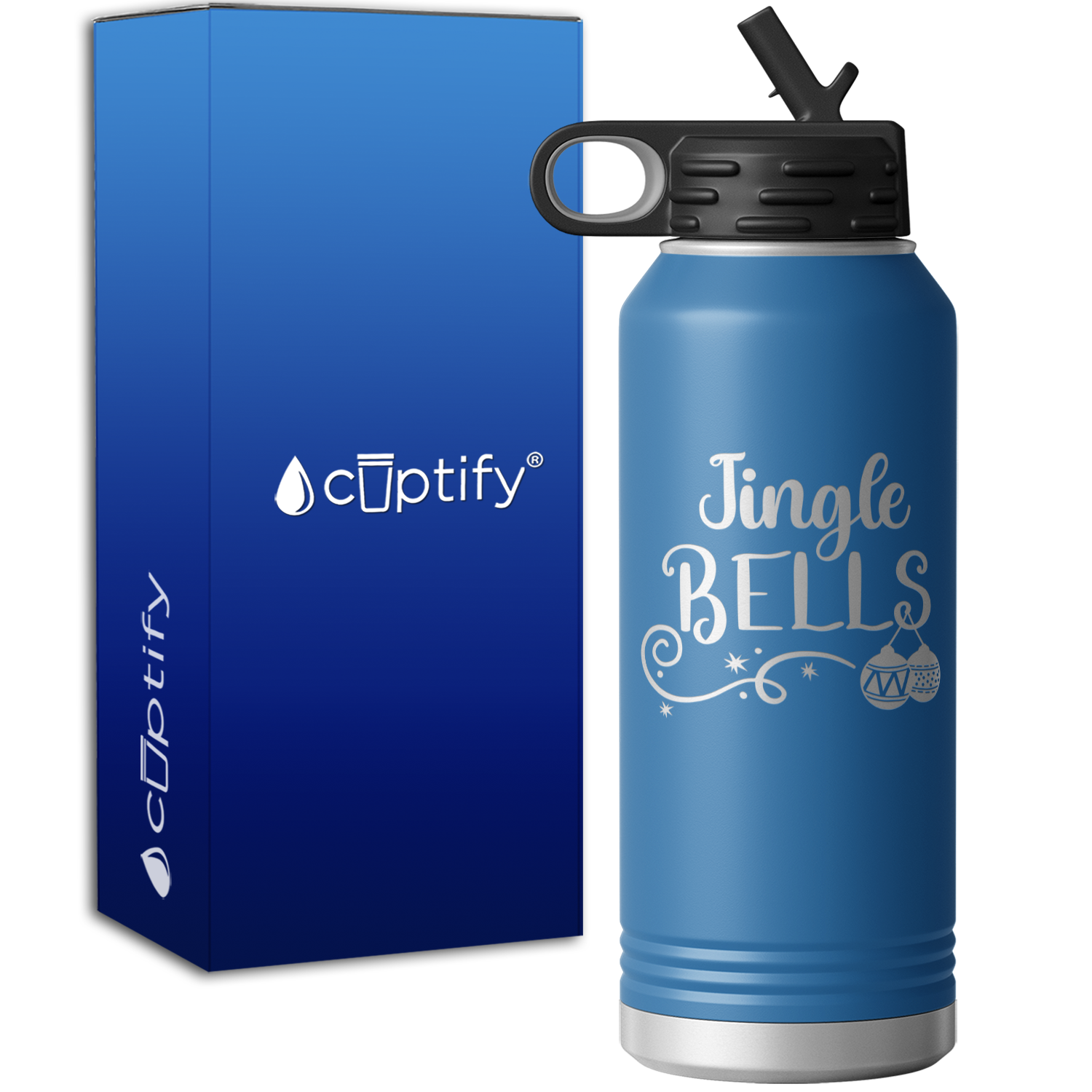 Jingle Bells  32oz Sport Water Bottle