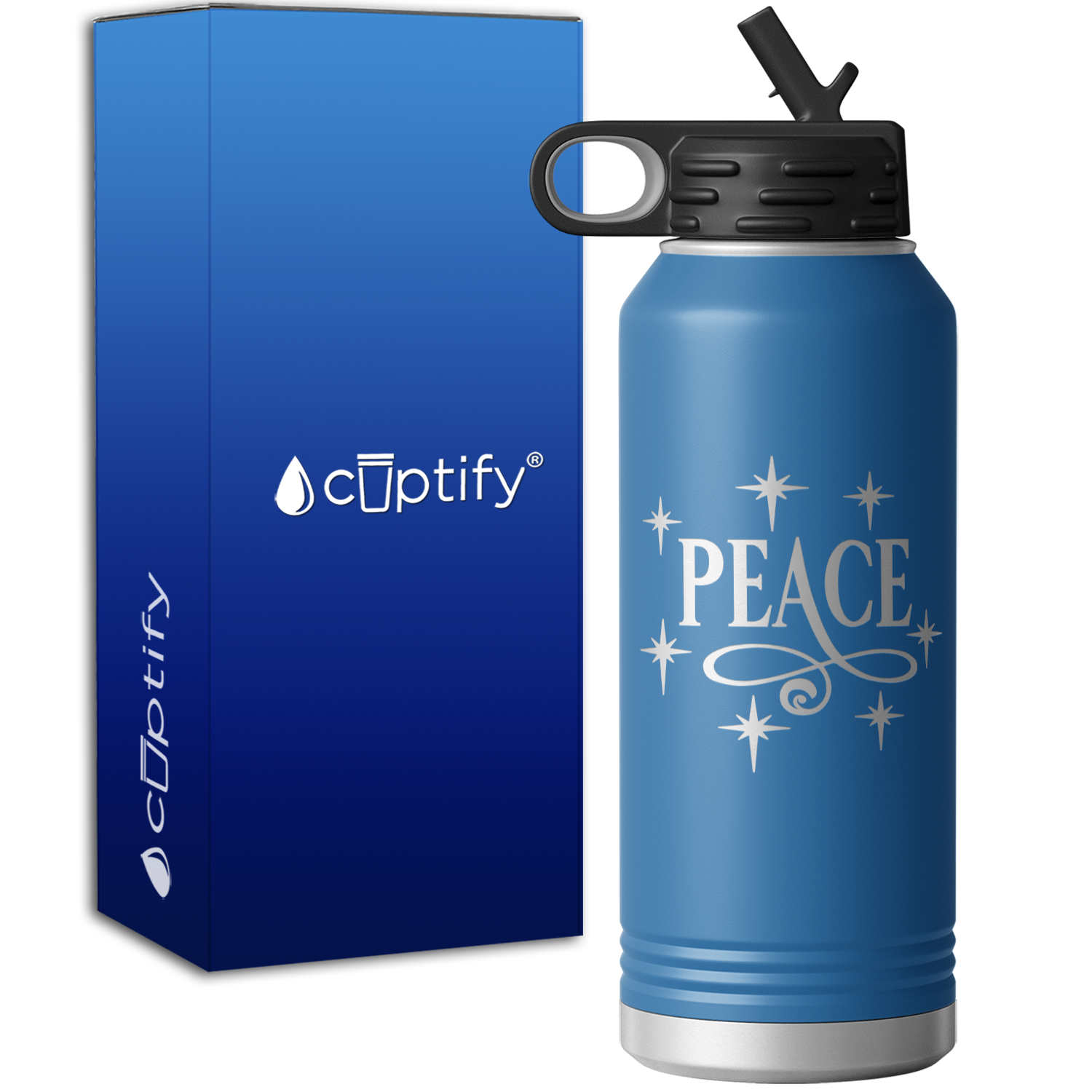 Holiday Wishes 32oz Sport Water Bottle