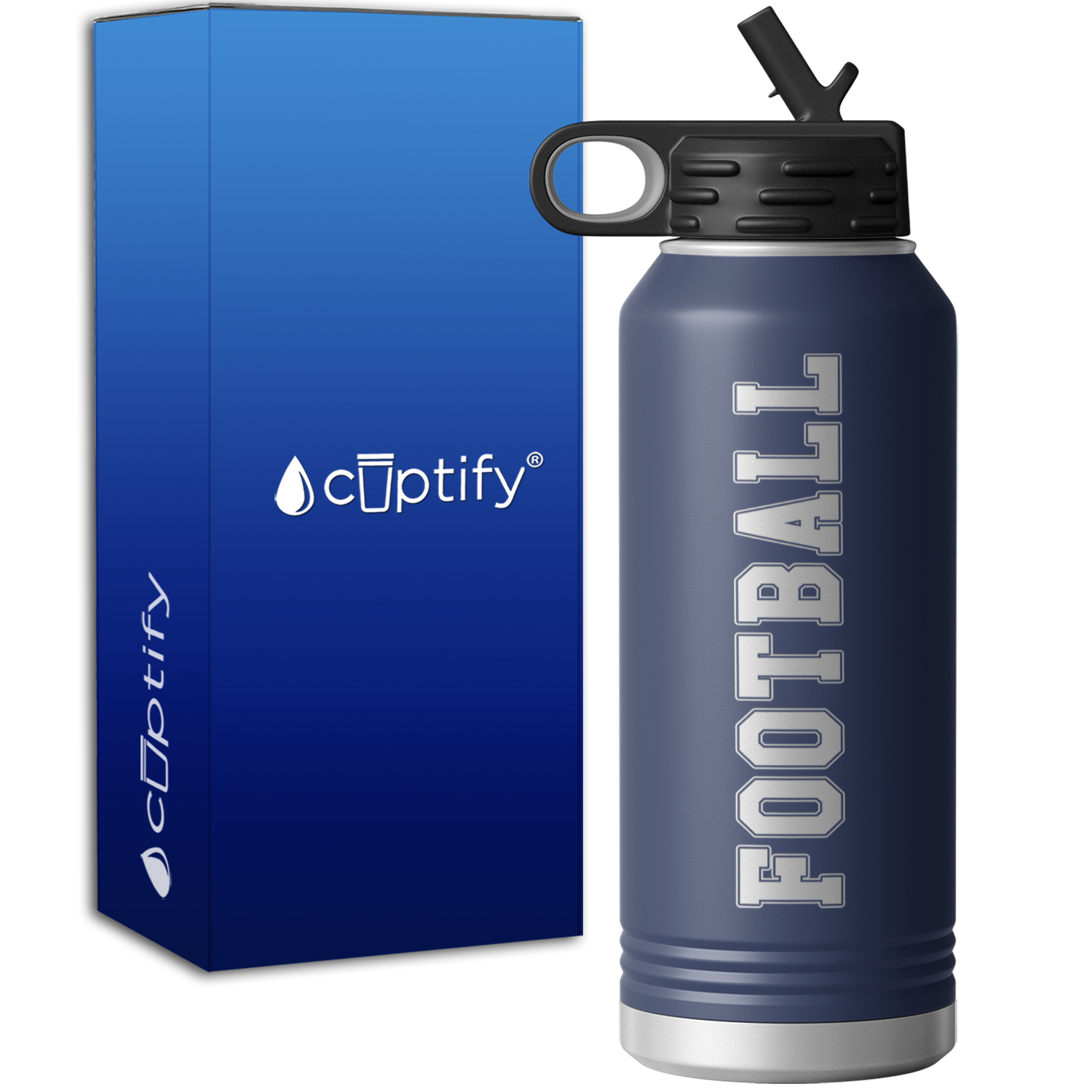 Football 32oz Sport Water Bottle