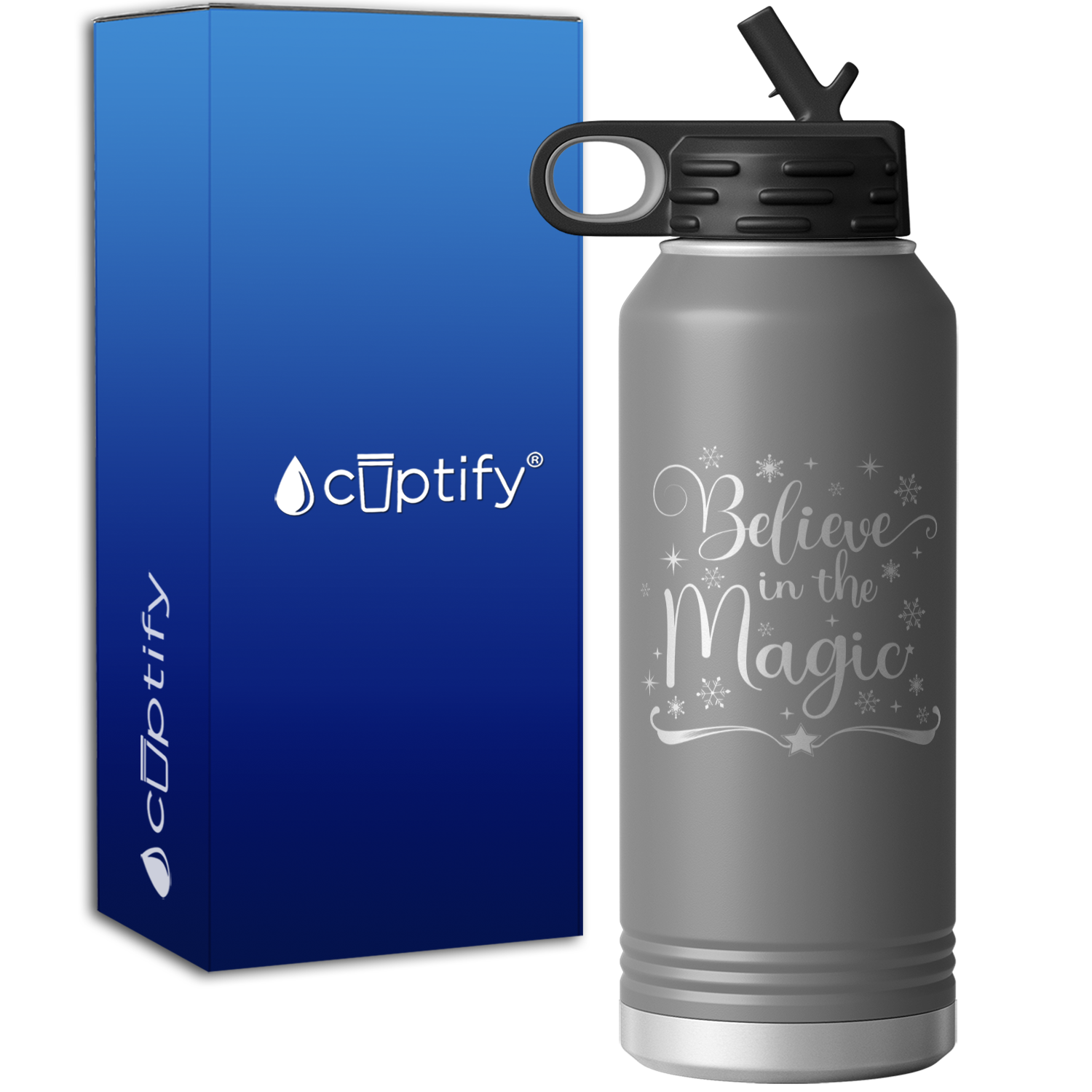 Believe in the Magic 32oz Sport Water Bottle