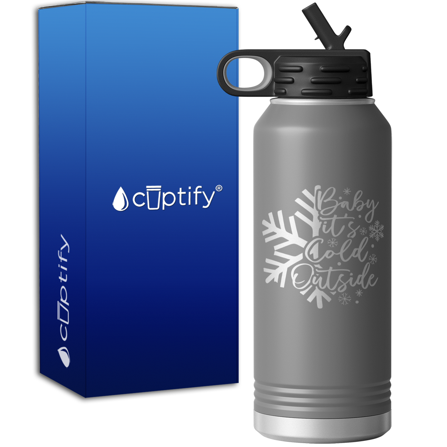 Merry Christmas 32oz Sport Water Bottle