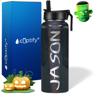 Personalized Scary Halloween Font on 40oz Wide Mouth