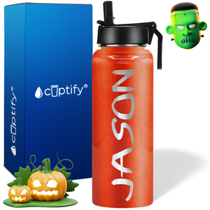 Personalized Scary Halloween Font on 40oz Wide Mouth