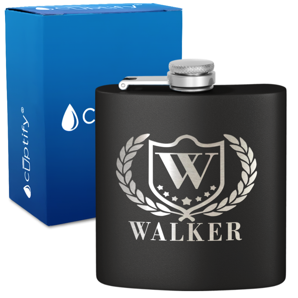 Bulk Corporate Branded 6oz Flask, Logo Engraved