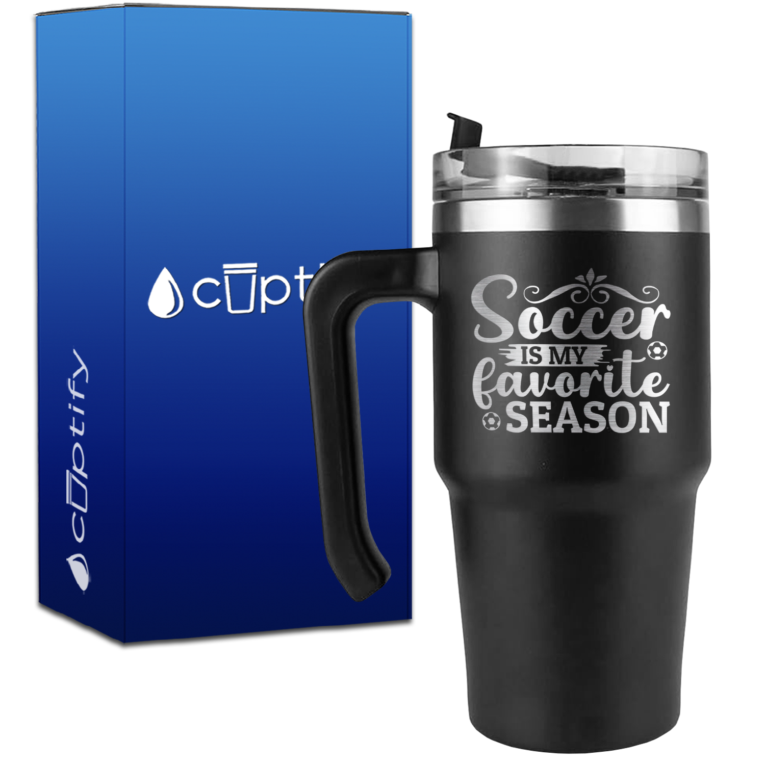 Soccer is my Favorite Season on 20oz Soccer Travel Mug