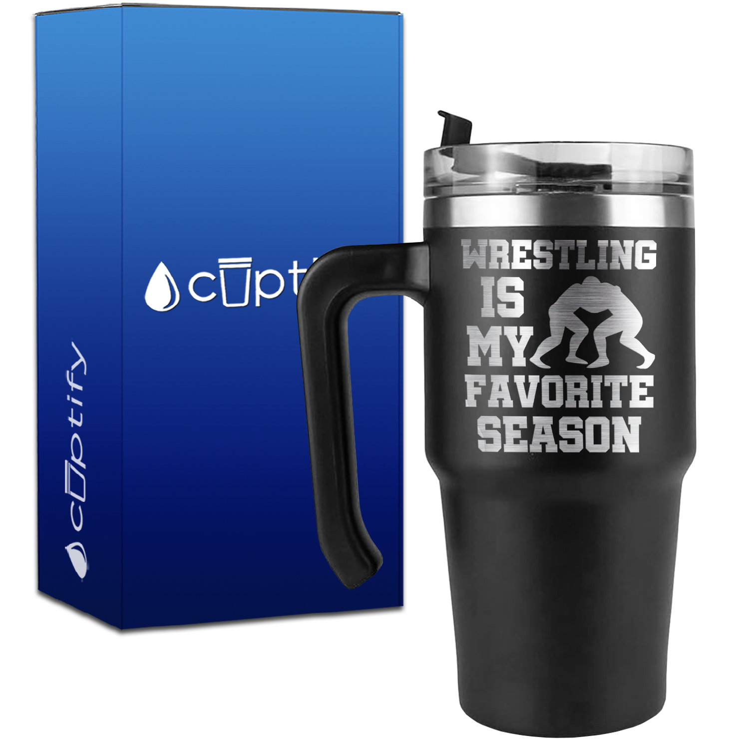 Wrestling is My Favorite Season on 20oz Wrestling Travel Mug