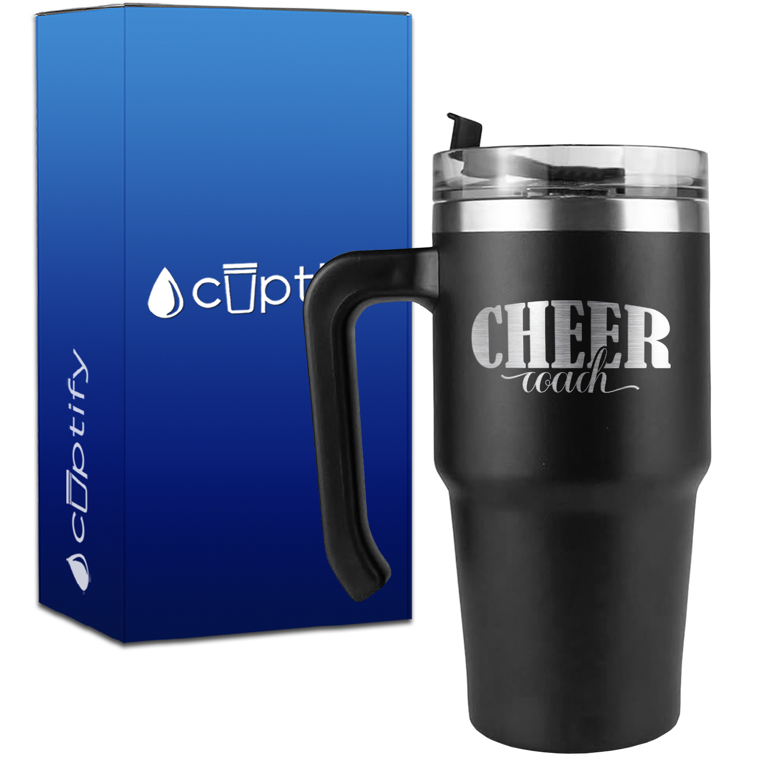 Cheer Coach Script on 20oz Cheer Travel Mug