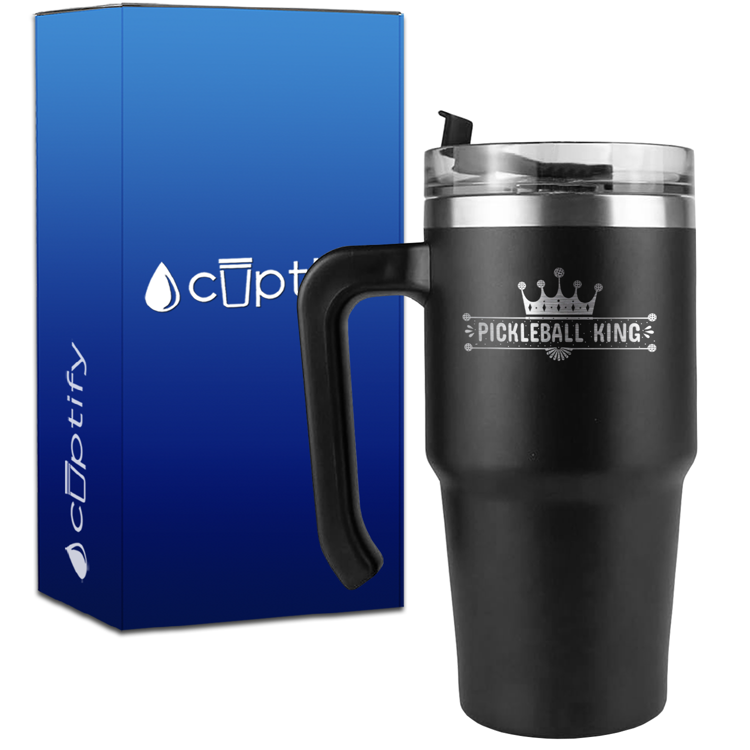 Pickleball King on 20oz Pickleball Travel Mug