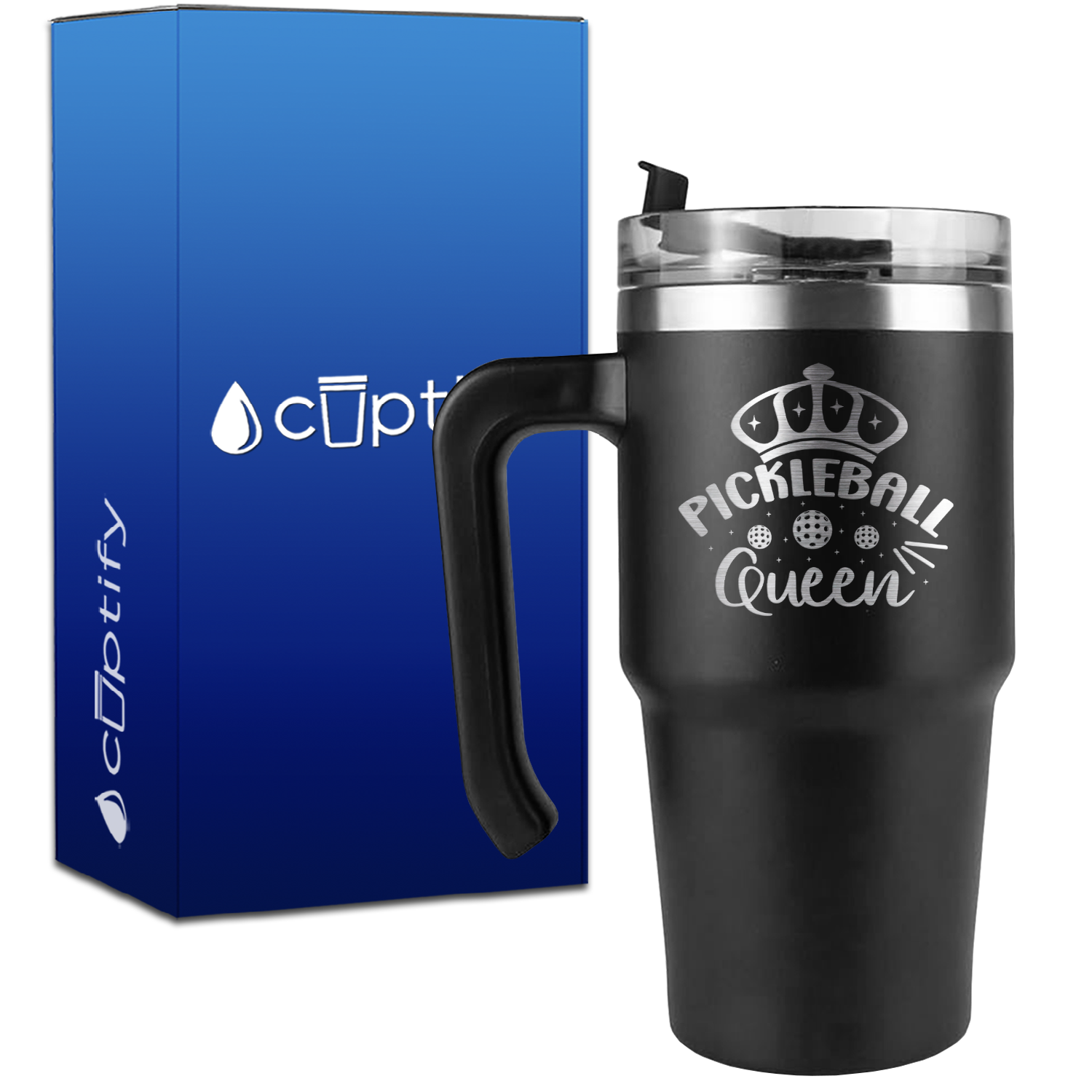 Pickleball Queen on 20oz Pickleball Travel Mug