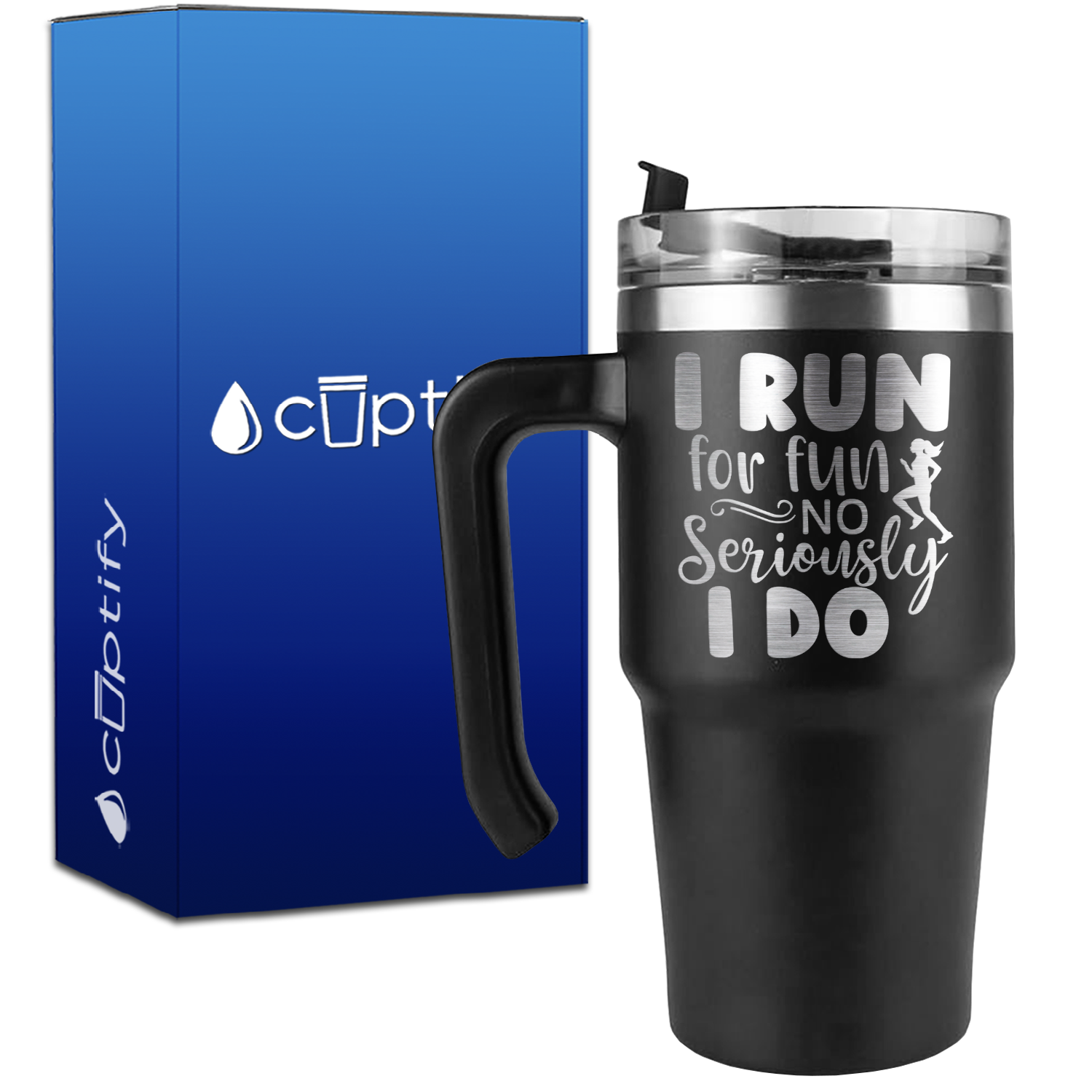 I Run for Fun No Seriously I Do on 20oz Running Travel Mug