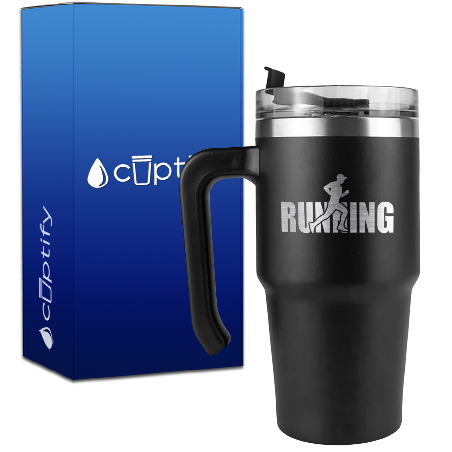 Running on 20oz Running Travel Mug