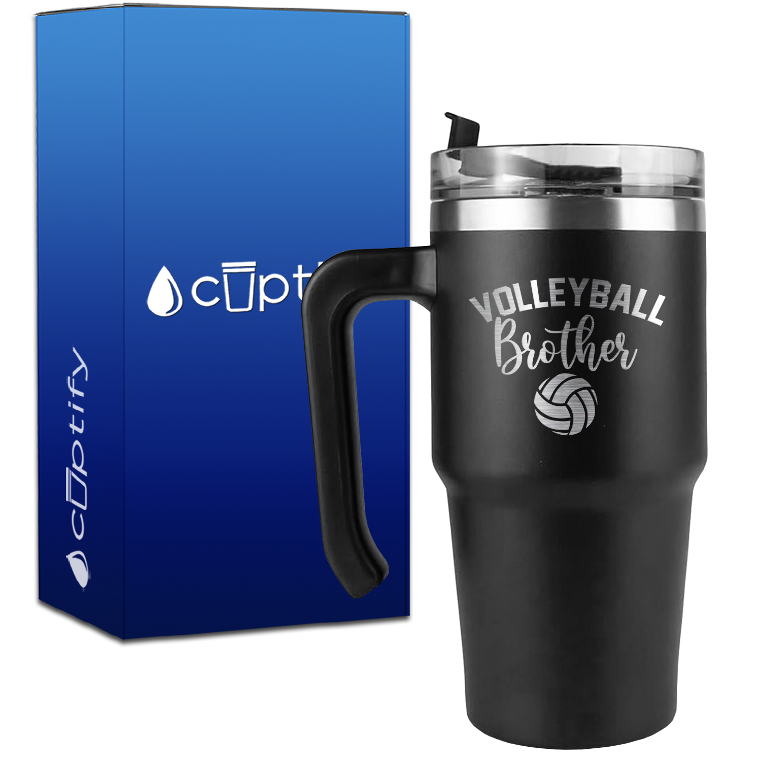 Volleyball Brother on 20oz Volleyball Travel Mug