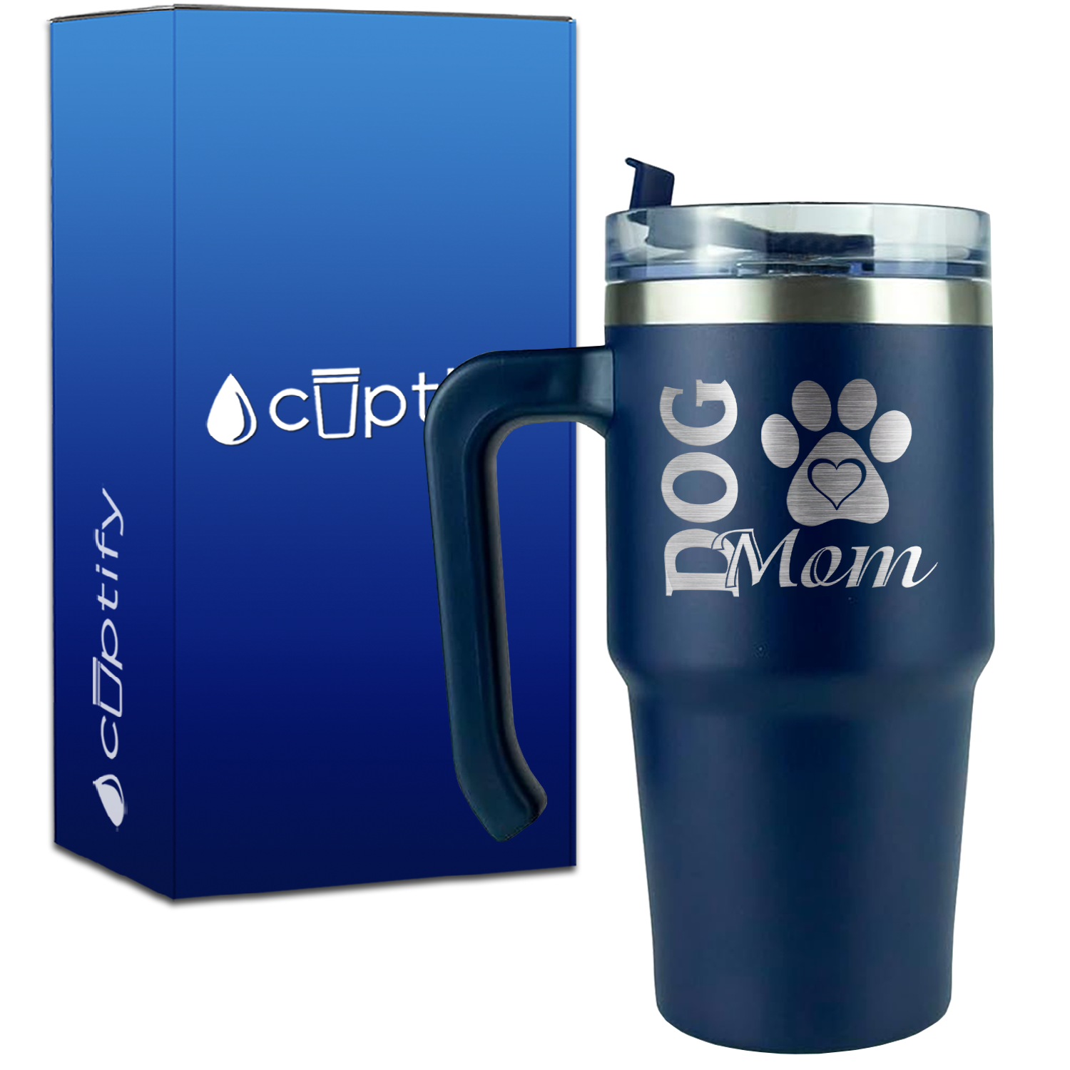 Dog Mom on 20oz Mom Travel Mug