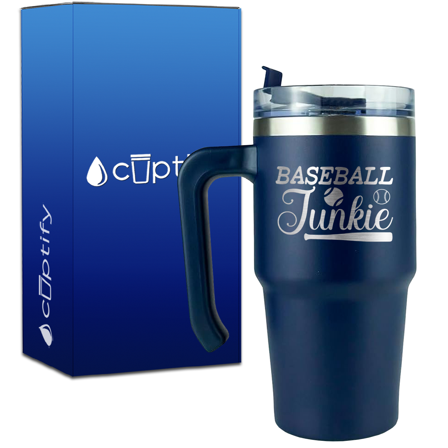 Baseball Junkie on 20oz Baseball Travel Mug