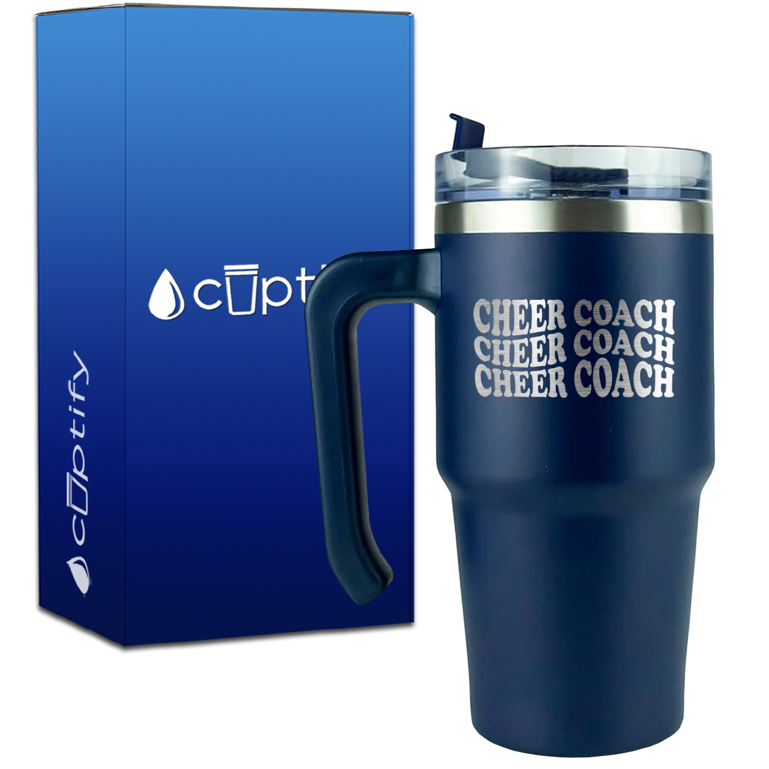 Cheer Coach x3 on 20oz Cheer Travel Mug