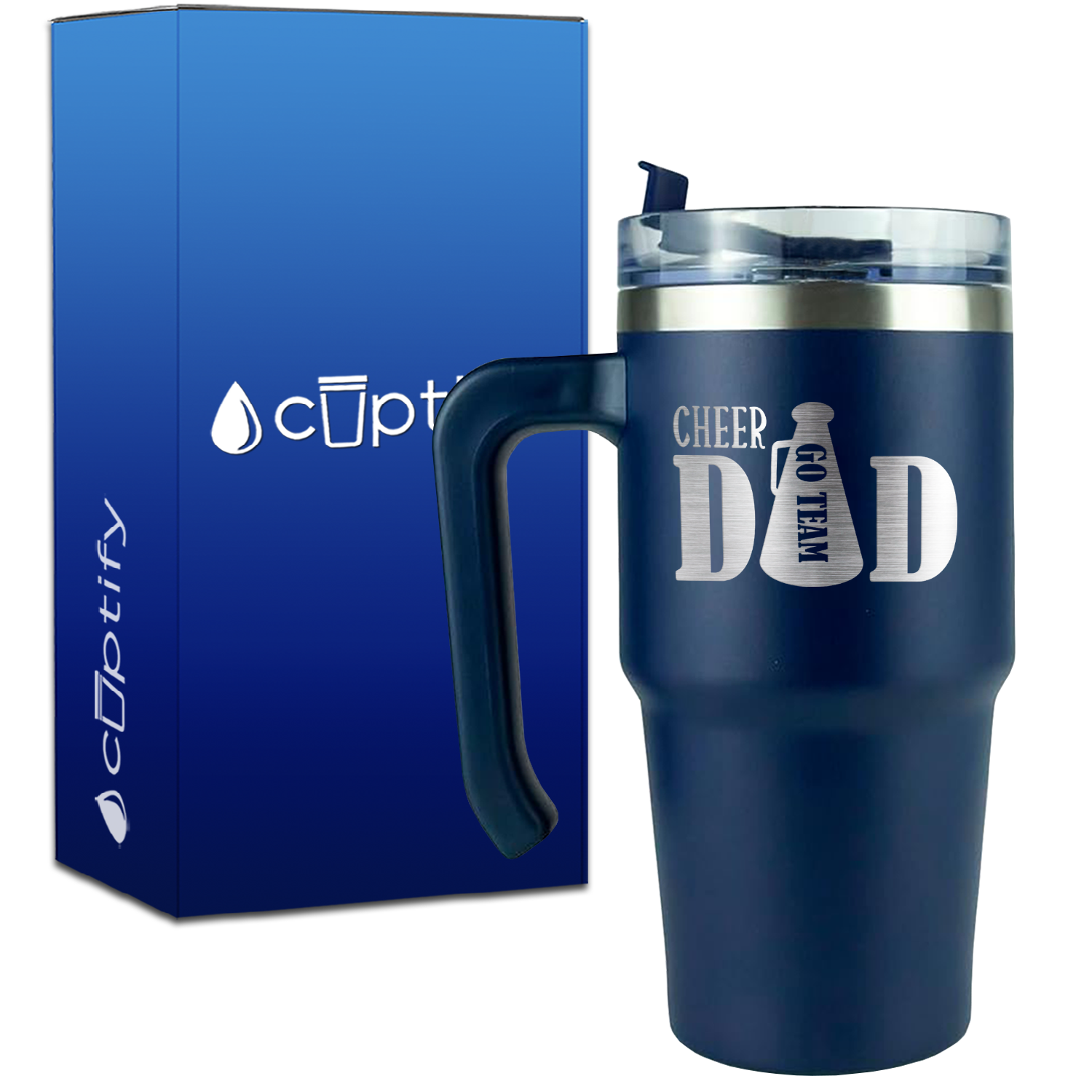 Cheer Dad Go Team on 20oz Cheer Travel Mug