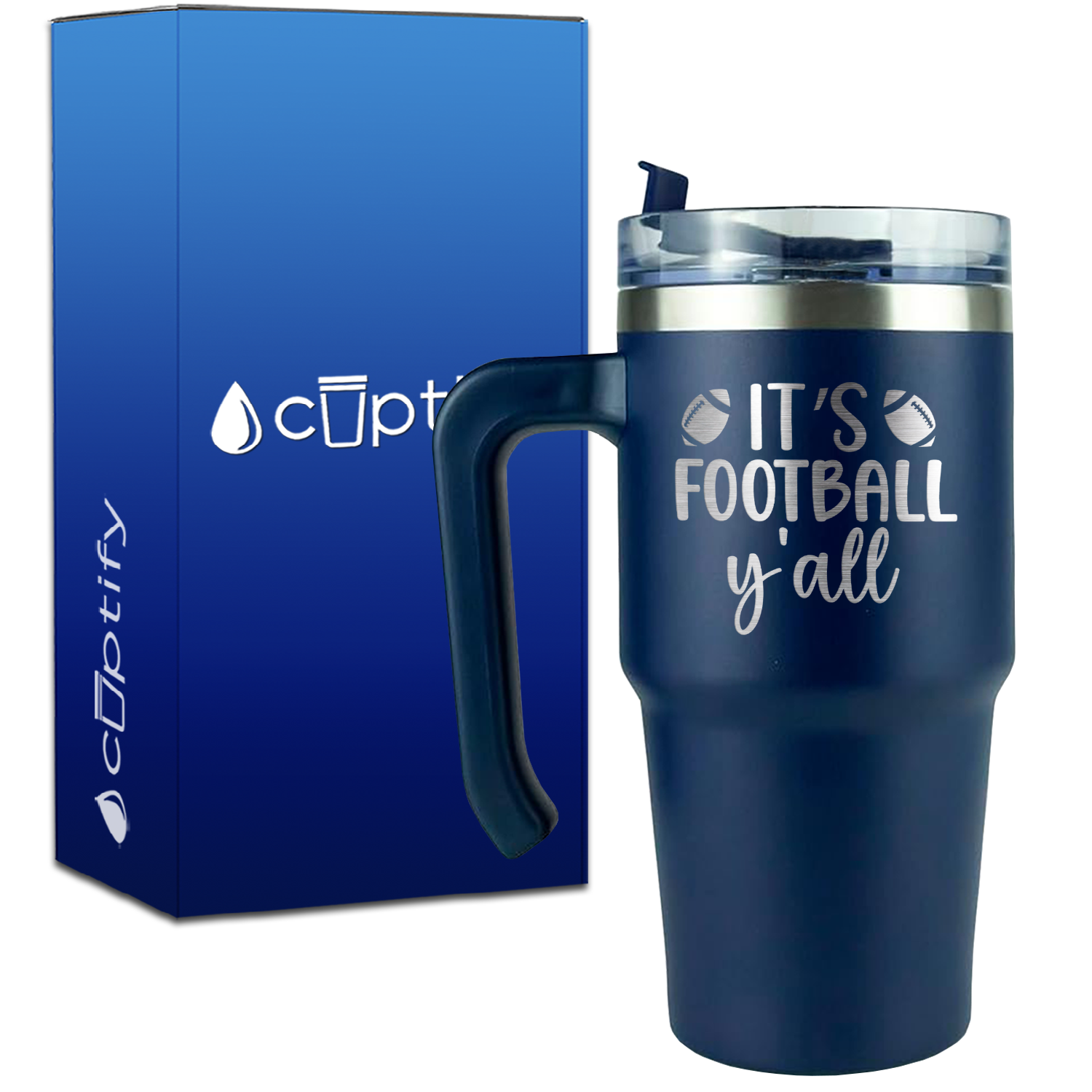 It's Football Y'all on 20oz Football Travel Mug