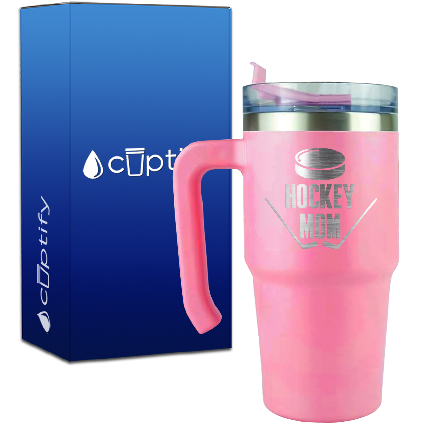 Hockey Mom on 20oz Hockey Travel Mug