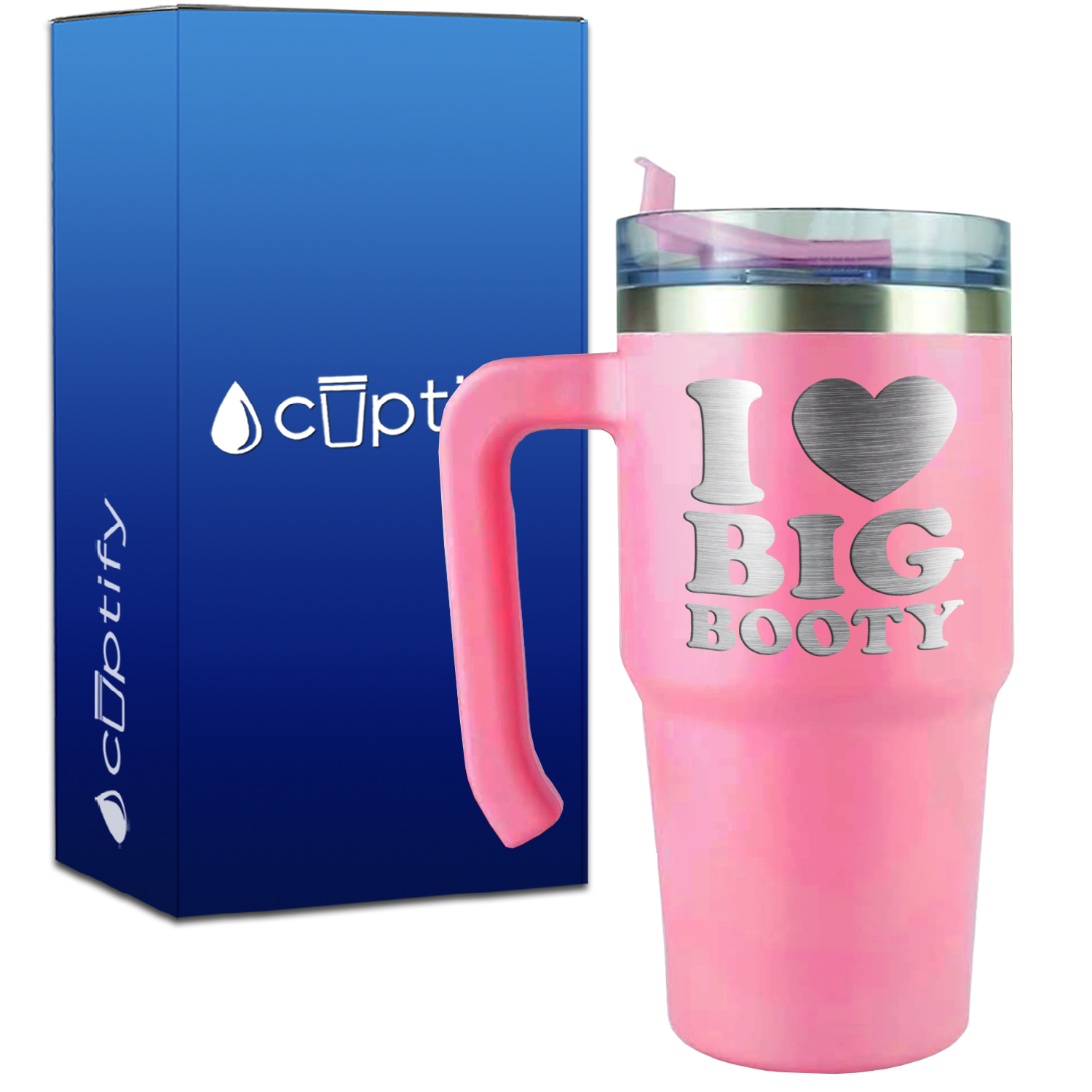 I Heart Big Booty on 20oz Funny Travel Mug