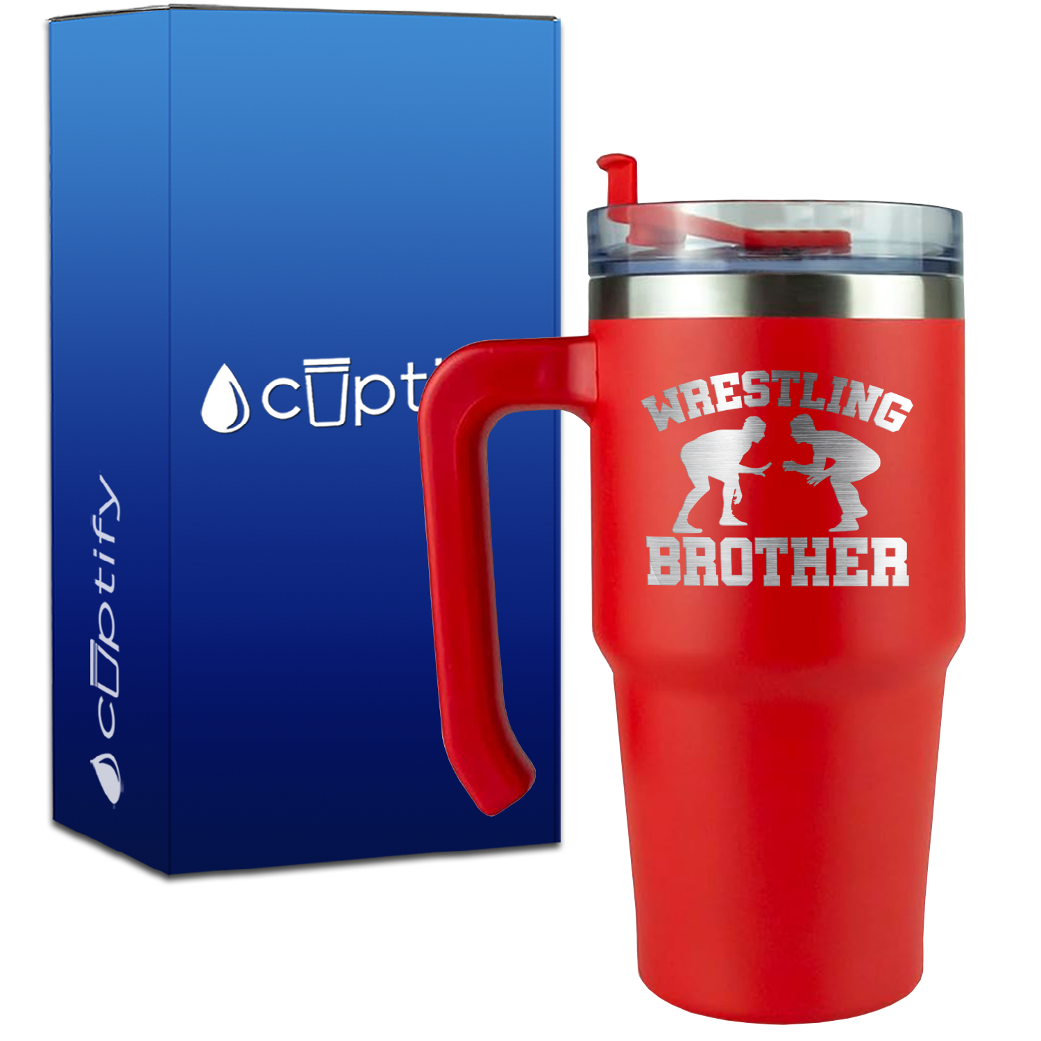 Wrestling Brother on 20oz Wrestling Travel Mug